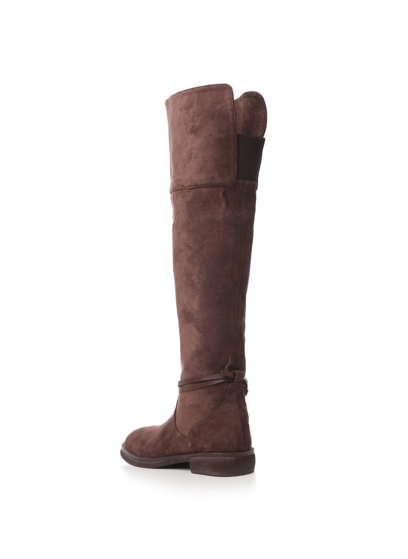 Mr.joe Suede Brown Boots For Women  - Image 4