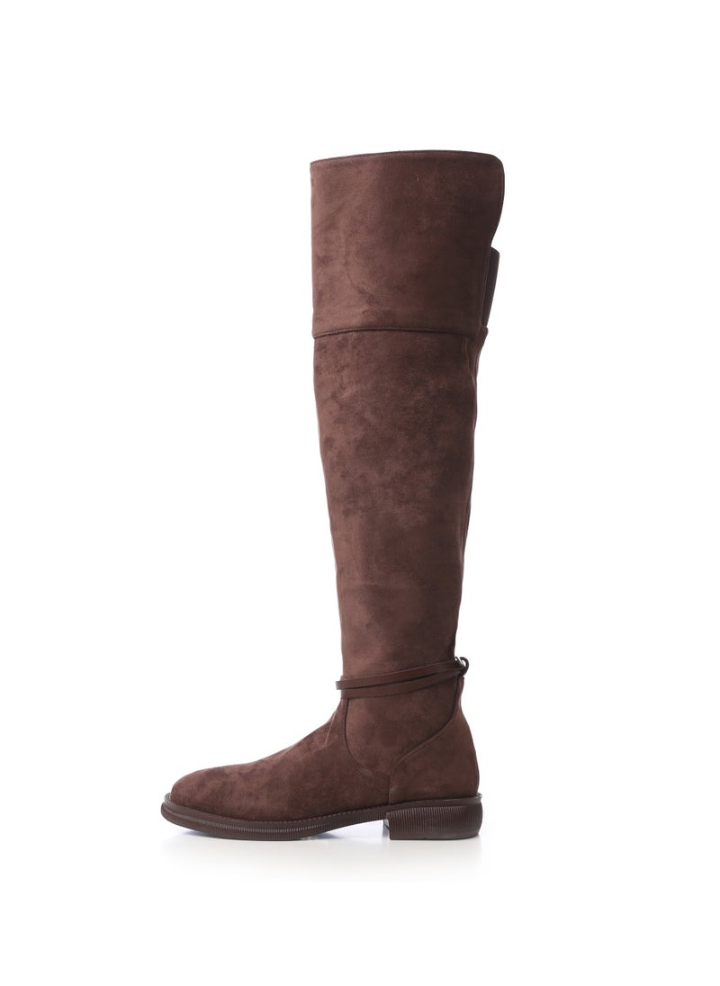 Mr.joe Suede Brown Boots For Women  - Image 2