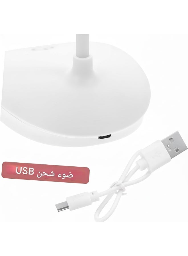 Flexible Led Desk Lamp with USB Charging and Touch Control- 3 levels - white light - Image 4
