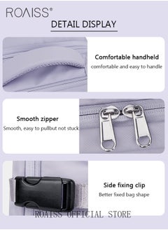 roaiss Carry-On Luggage Backpack Unisex Backpack with External Charging Interface, Wet and Dry Separation, Large Capacity Scientific Compartmentalized Backpack, Travel Backpack, Short-Distance Luggage Bag  - Image 5