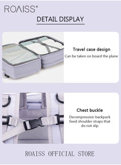 roaiss Carry-On Luggage Backpack Unisex Backpack with External Charging Interface, Wet and Dry Separation, Large Capacity Scientific Compartmentalized Backpack, Travel Backpack, Short-Distance Luggage Bag  - Image 4
