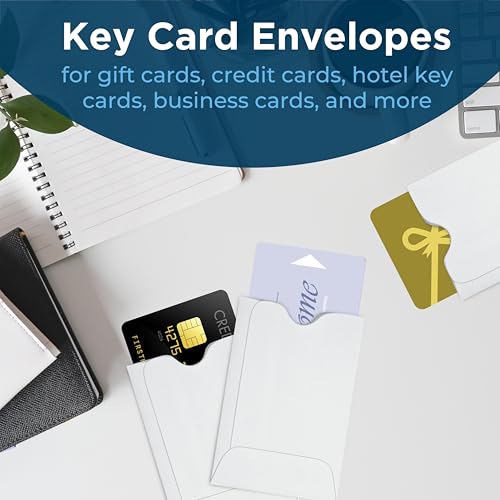 Guardian Gift Card Sleeves, Pack of 500 Blank Key Card Sleeves - Use as Credit Card Holder or Hotel Key Card Envelopes, 2 ⅜ Inches x 3 ½ Inches, White - Image 4
