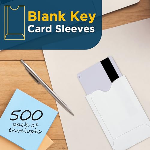 Guardian Gift Card Sleeves, Pack of 500 Blank Key Card Sleeves - Use as Credit Card Holder or Hotel Key Card Envelopes, 2 ⅜ Inches x 3 ½ Inches, White - Image 2