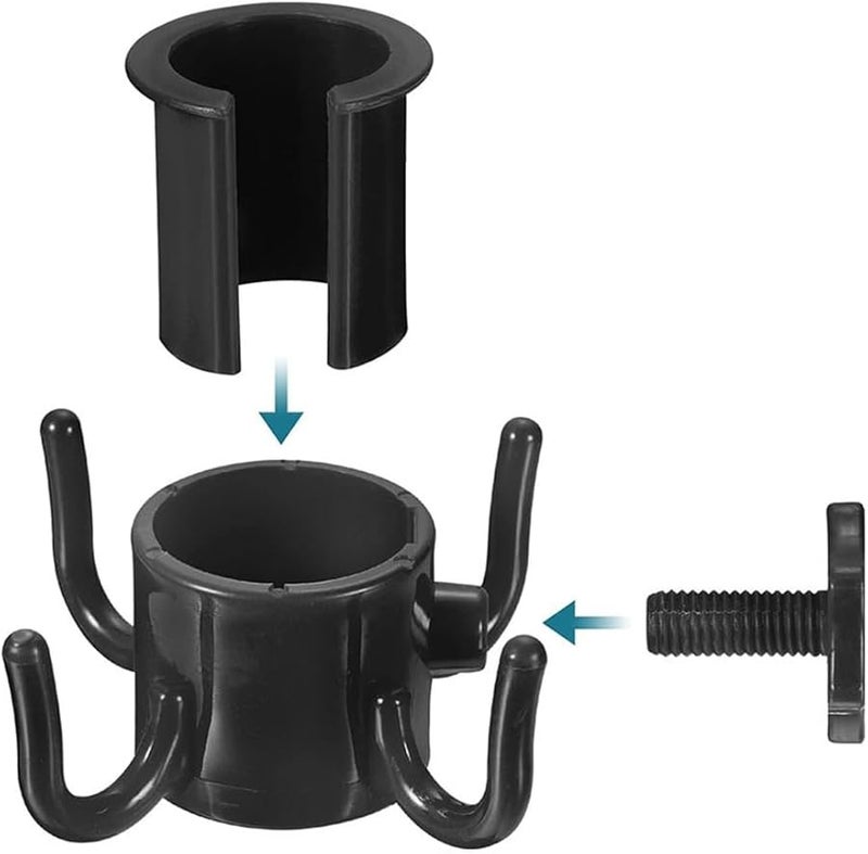 White Outdoor Beach Umbrella Hook Hanger Four Claws Storage Bag Space Saving - Image 4