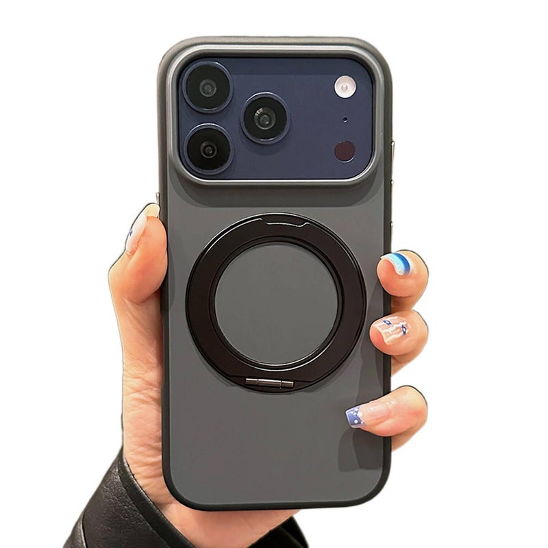 PC MagSafe Case for iPhone 16 / 16 Plus / 16 Pro / 16 Pro Max with Drop Protection and Kickstand plus Shockproof plus Strong Magnetic plus Skin Feel in Black - ModaStar - Image 1