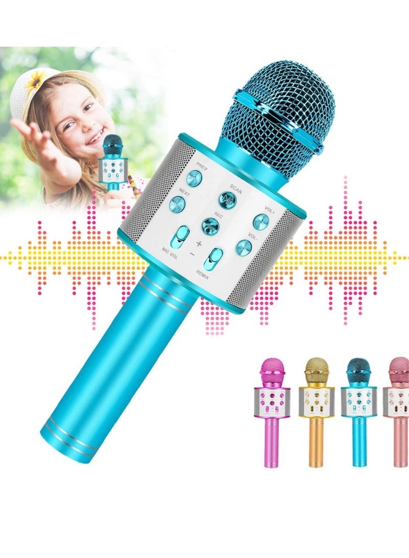 Gulf Trend Bluetooth Karaoke Microphone Wireless,Portable Singing Microphone for Kids Adults,Karaoke Machine for Kids Toys,Birthday Gifts Ideas for 3 4 5 6 7 8 9 10 11 12 Year Old - Image 1