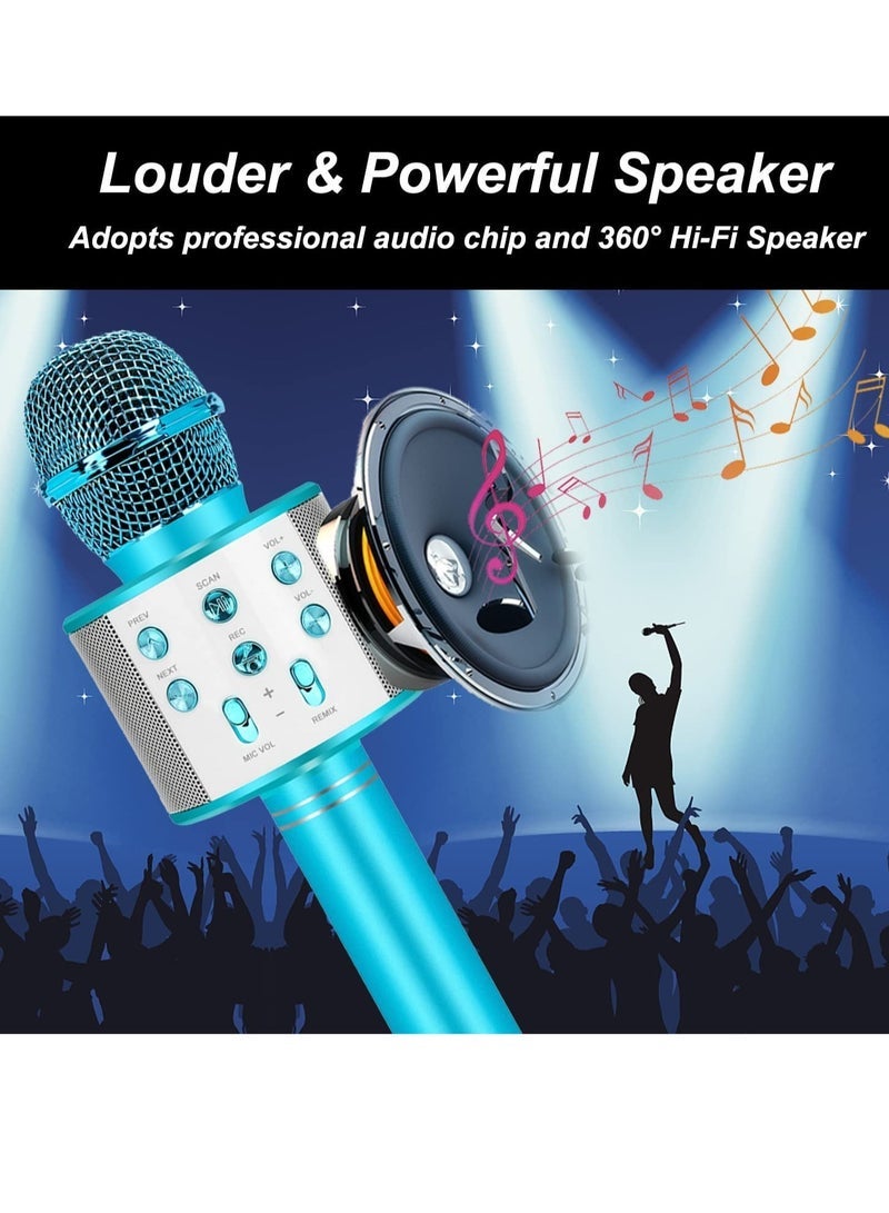 Gulf Trend Bluetooth Karaoke Microphone Wireless,Portable Singing Microphone for Kids Adults,Karaoke Machine for Kids Toys,Birthday Gifts Ideas for 3 4 5 6 7 8 9 10 11 12 Year Old - Image 4