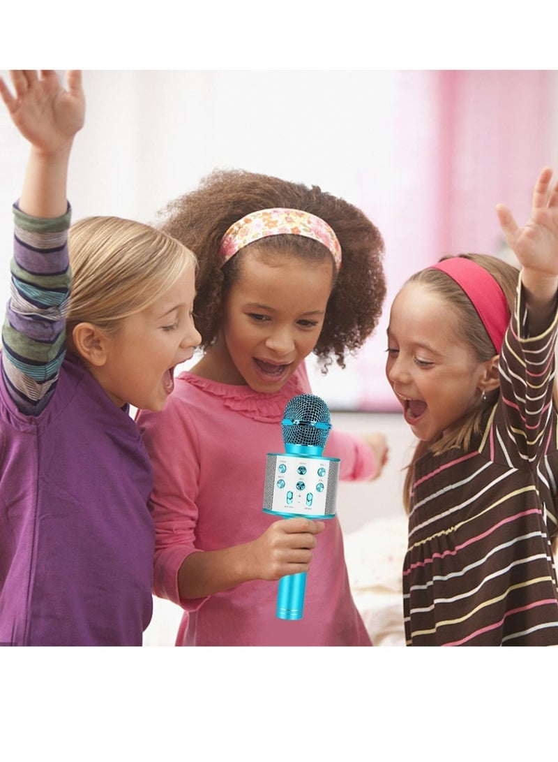 Gulf Trend Bluetooth Karaoke Microphone Wireless,Portable Singing Microphone for Kids Adults,Karaoke Machine for Kids Toys,Birthday Gifts Ideas for 3 4 5 6 7 8 9 10 11 12 Year Old - Image 2