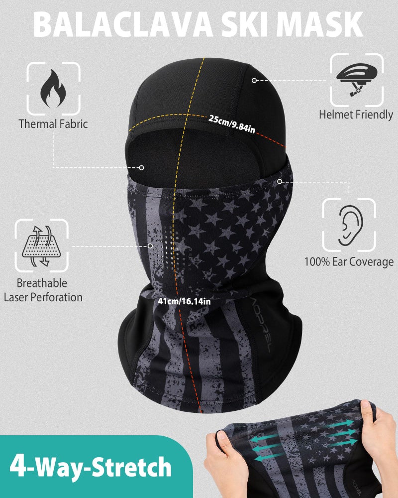 AOPREL Balaclava Ski Mask for Men Winter Face Mask Breathable & Thermal Winter Balaclava Women for Cold Weather Outdoor - Image 4