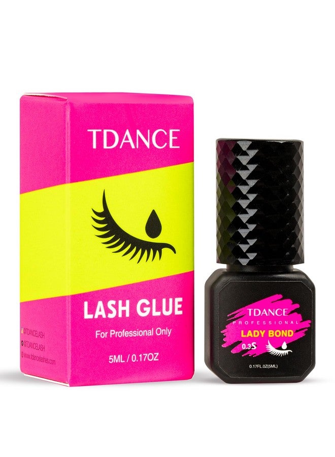 TDANCE Eyelash Extension Glue Lash Extension Adhesive/0.3 Sec Dry/Retention - 7 Weeks/Lash Extension Glue for Professional Lash Artist Use Only (0.17 fl. oz / 5ml) - Image 1