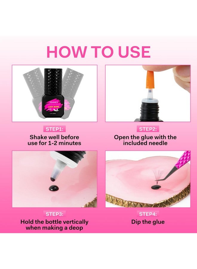 TDANCE Eyelash Extension Glue Lash Extension Adhesive/0.3 Sec Dry/Retention - 7 Weeks/Lash Extension Glue for Professional Lash Artist Use Only (0.17 fl. oz / 5ml) - Image 5