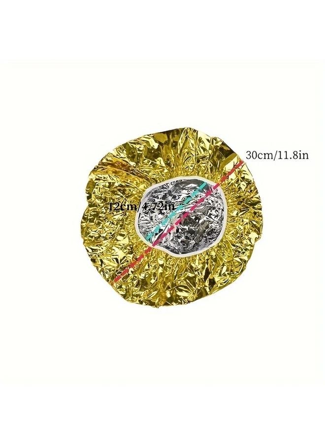 غطاء حراري قابل لإعادة الاستخدام من ورق القصدير الذهبي 2 قطعة لعلاج الشعر بالترطيب العميق - Image 4