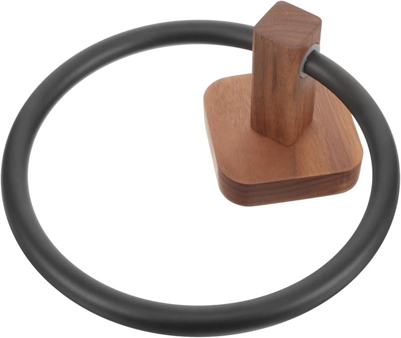 Wooden Over The Door Towel Rack No Nails Bathroom Kitchen Organizer Wall Hanger - Image 1