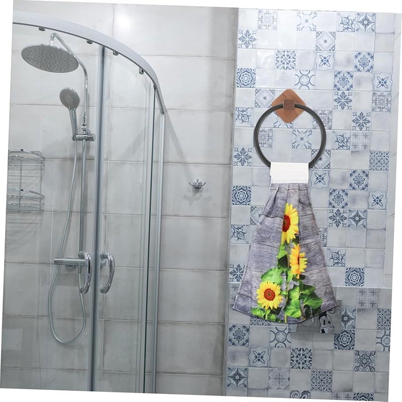 Wooden Over The Door Towel Rack No Nails Bathroom Kitchen Organizer Wall Hanger - Image 5