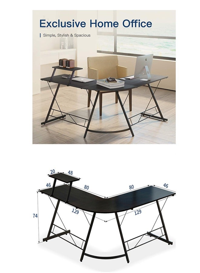 Generic Minimalist L-Shaped Corner Gaming Computer Desk Office Desk Student Desk  - Image 3