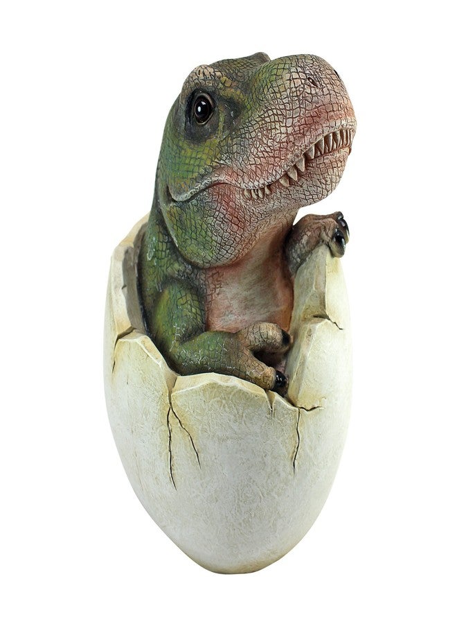 Design Toscano QM2728000 Baby Tyrannosaurus Rex Dino Egg Statue,Full Color - Image 1