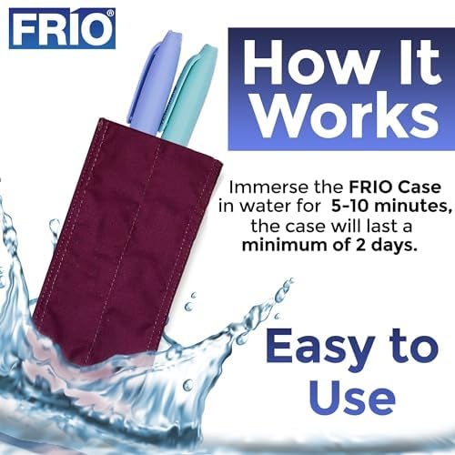 FRIO Polycotton ® Individual: Insulin Cooling Travel Wallet (Burgundy) For Diabetics Made In United Kingdom - No Icepacks, Ever Again! - Image 5