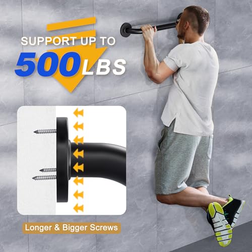 AmazerBath Shower Grab Bars for Seniors Anti Slip, Bath Safety Grab Bar for Needy, Stainless Steel Bathroom Safety Grab Bars, Thickened Bar Bigger Base Holds 500LBS, 12" L x 1" D, Black - Image 2