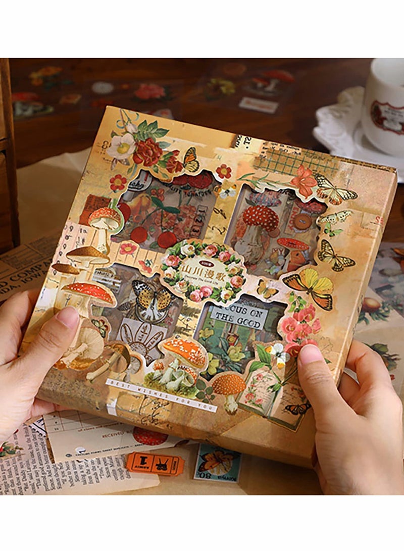 SOLARAE Vintage Floral Plant Sticker Set for Scrapbooking, Laptop Decoration, Journal Planning, Card Making, and Diary Embellishment. Perfect for Creative Projects! - Image 2