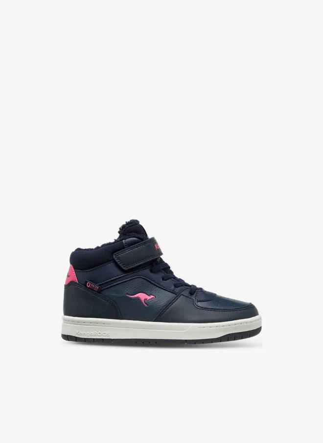 كانغاروس Girls' Panelled High Top Shoes with Hook and Loop Closure