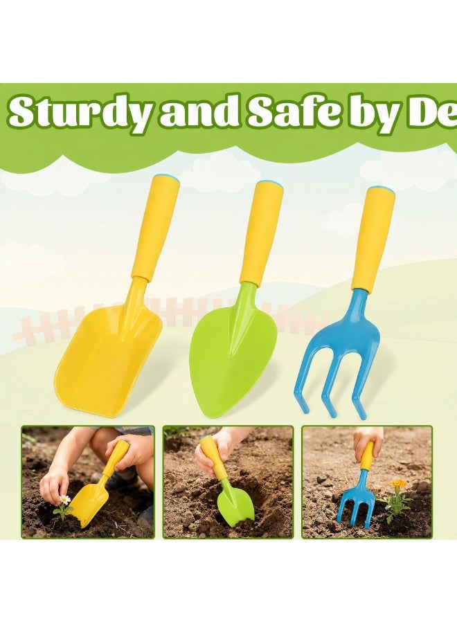 ALAMAREQ Kids Garden Tools Set: Gardening Set with Shovel, Watering Can, Gloves, Rake, Apron,Spray Bottle,Outdoor Garden Tool Toy, Gifts for 3+ Year Old Boys Girls - Image 2