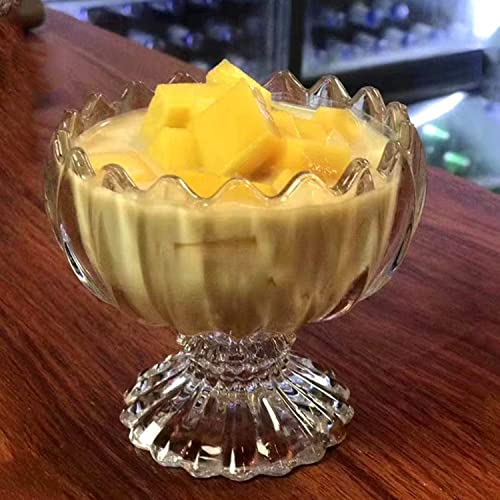 MARTVIA 300ML Ice Cream Glasses Cups Dishes for Desserts, Milkshake,Fruit and Pudding Glass Serving Bowls, Perfect for Home, Restaurants and Parties Dishwasher Safe (American Cups, Set of 2) - Image 5