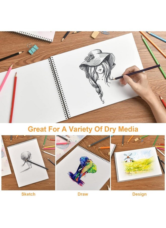 Mr. Pen - Mr Pen Cute Unicorn Sketch Book A4 Size, Spiral Bound Sketchpad, Sketching and Drawing Paper, 100 Pages, 100 GSM, (8.3 x 11.7 inches) (Design 1) - Image 1