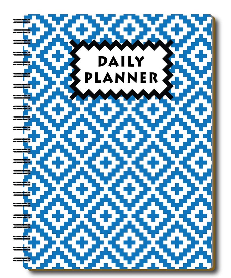 Nourish A5 Size Daily Planner Ikat Design - Image 5