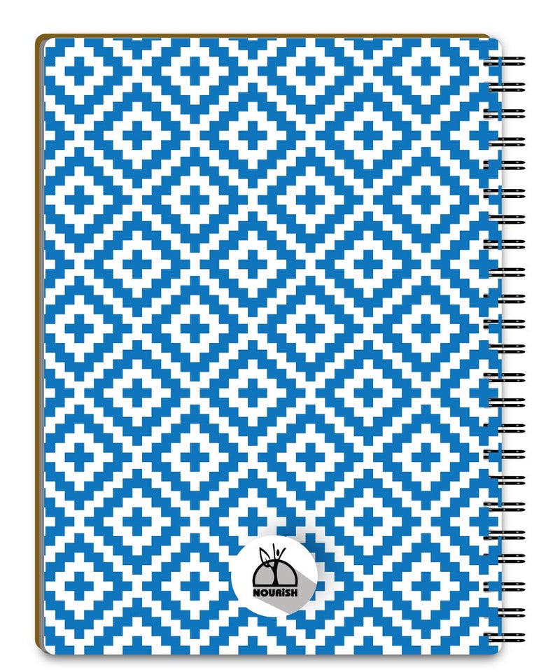 Nourish A5 Size Daily Planner Ikat Design - Image 4