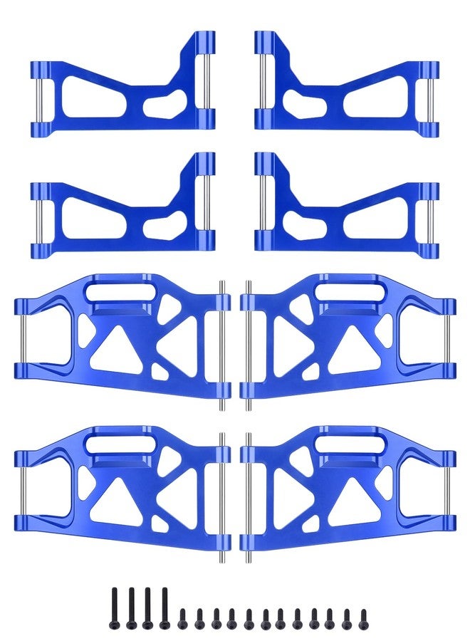 HobbyPark Aluminum Suspension Arms Kit w/Pins for Traxxas WideMaxx Upgrades Front and Rear, Replacement of 8995 8998 8999 (Blue) - Image 1