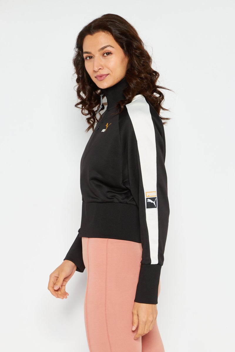 PUMA جاكيت رياضي نسائي بأكمام طويلة، أسود - Image 3