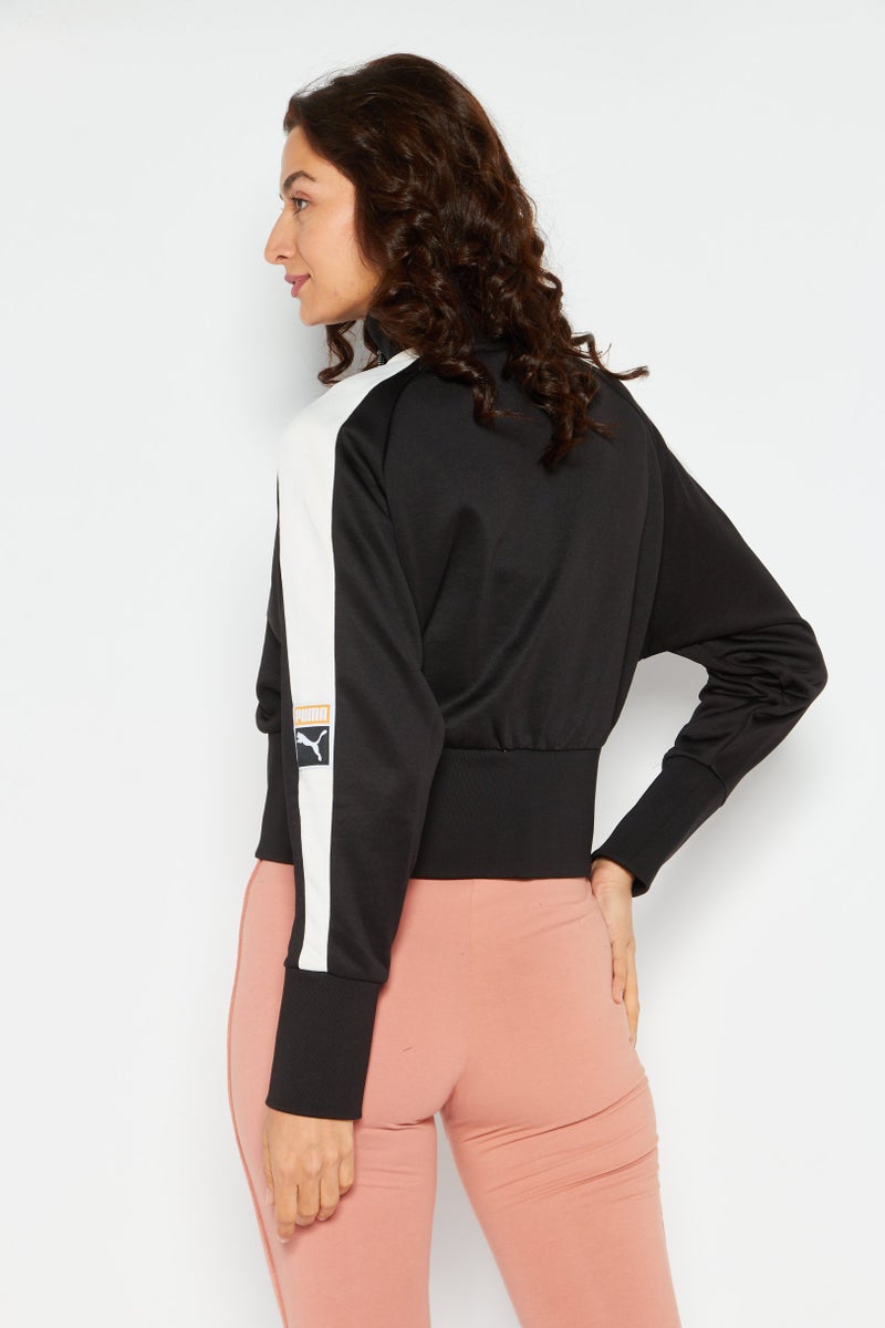 PUMA جاكيت رياضي نسائي بأكمام طويلة، أسود - Image 4