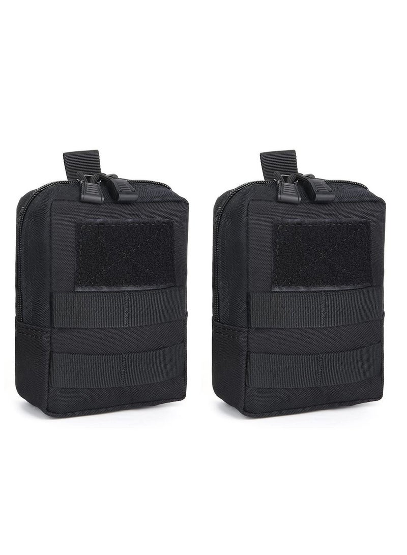 KASTWAVE 2pcs Tactical Molle Pouch EDC Utility Gadget Outdoor Men Waist Bag with Phone Belt Clip Holder Holster for Outdoor Hunting Camping Hiking Trekking - Image 1