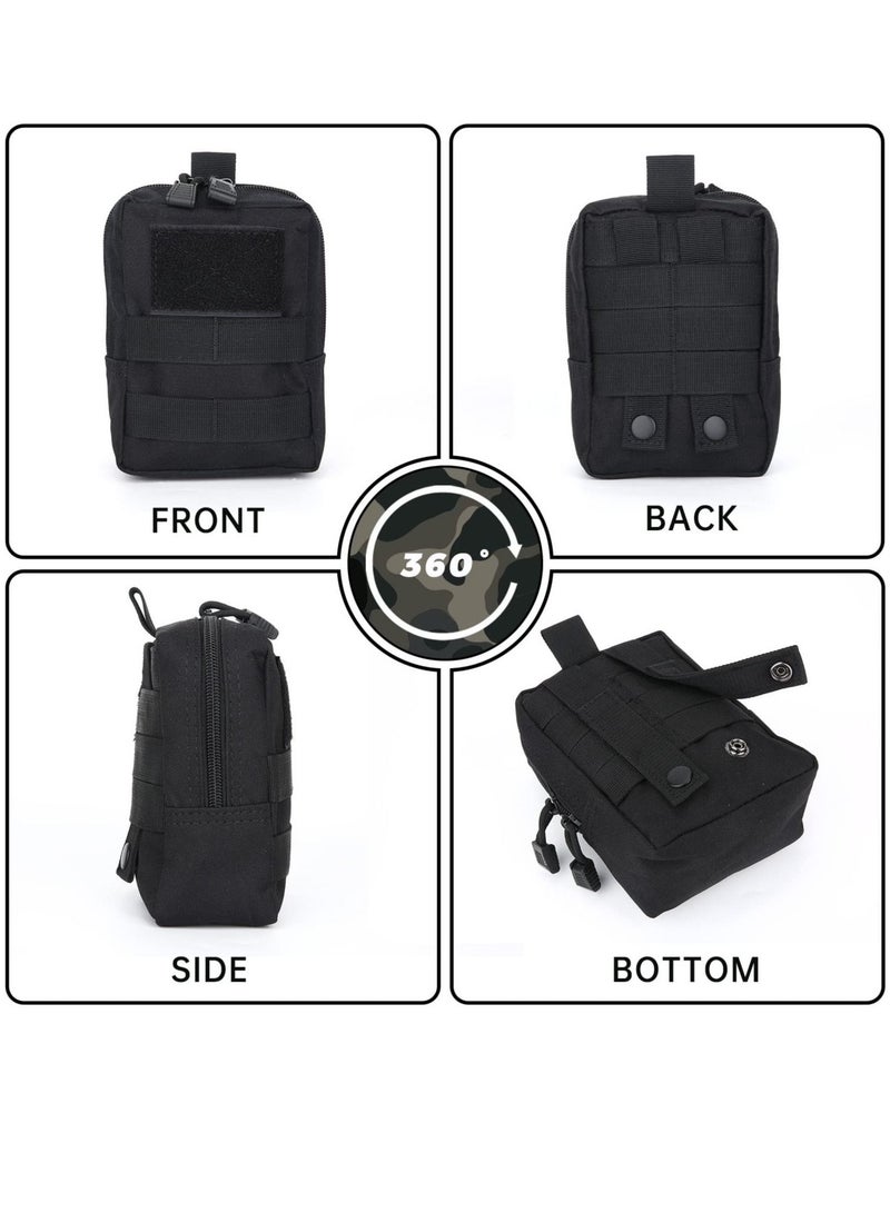 KASTWAVE 2pcs Tactical Molle Pouch EDC Utility Gadget Outdoor Men Waist Bag with Phone Belt Clip Holder Holster for Outdoor Hunting Camping Hiking Trekking - Image 4