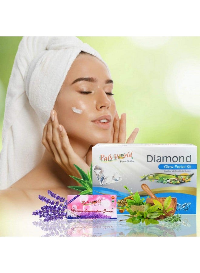 Pal's World Anti Pigmentation Facial Kit & Nature Neem Soap - Pimples Treatment (Diamond Facial Kit With Lavender Soap)