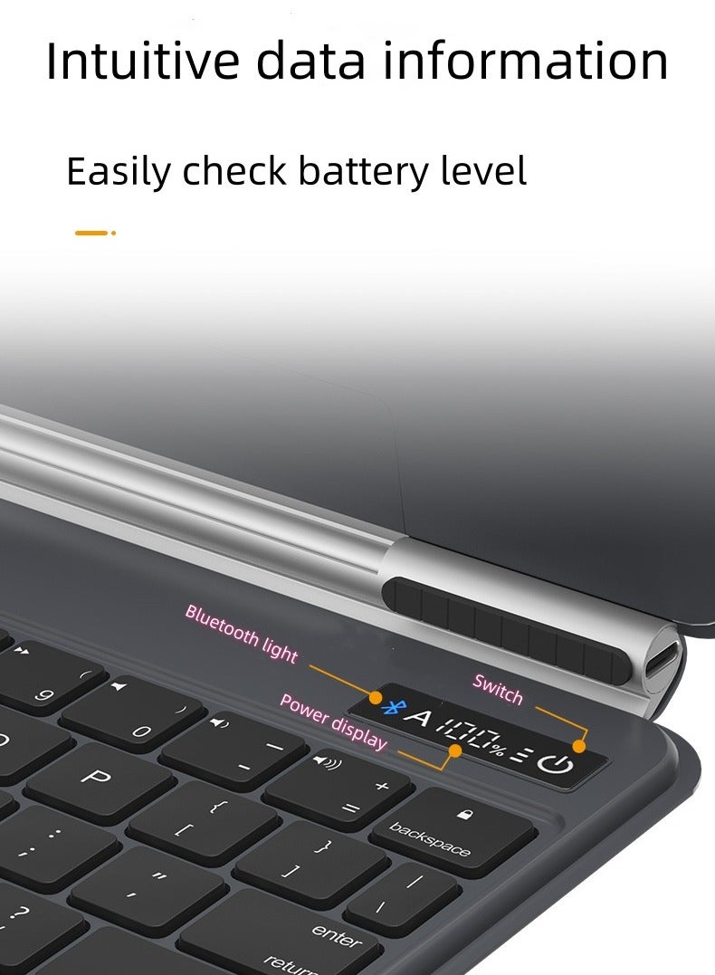 Wireless Magic Keyboard for iPad Arabic + English-Black-iPad Pro 12.9 inch - Image 3