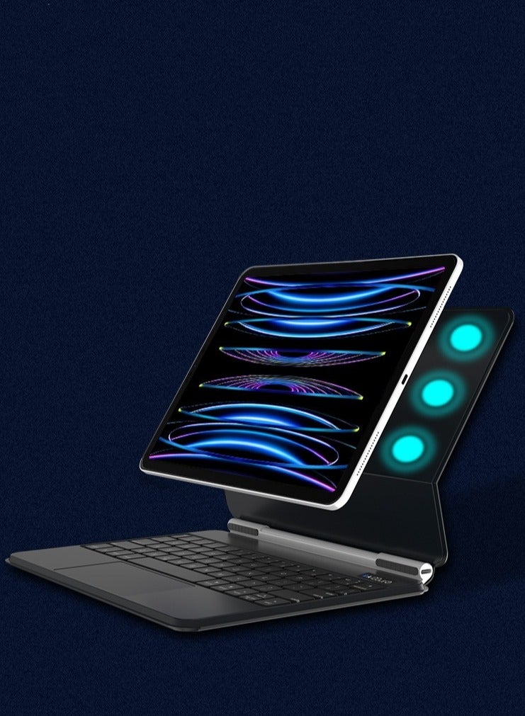 Wireless Magic Keyboard for iPad Arabic + English-Black-iPad Pro 12.9 inch - Image 4