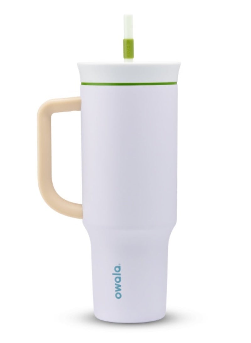 Owala Stainless - Steel Triple - Insulated Travel Mug,Features a Leak - Proof Lid, Straw, and Handle, BPA - Free, with a 40 - oz Capacity, and designed with a Splash Zone for added protection,Lost in Space - Image 1