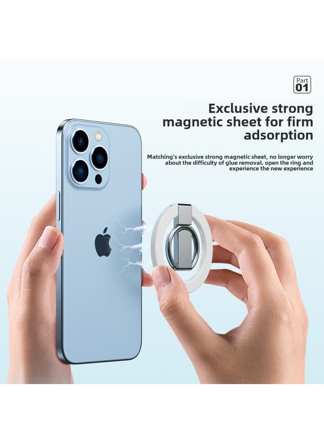 ماركة غير محددة - دعامة حلقة الإصبع المغناطيسية Magsafe معدنية فائقة القوة مغناطيسية مريحة لسطح المكتب رفيعة جدًا قابلة للطي - اللون: وردي - Image 1