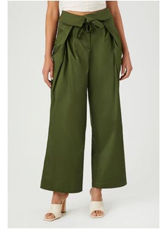 FOREVER 21 Satin Foldover Tie-Waist Pants  - Image 2