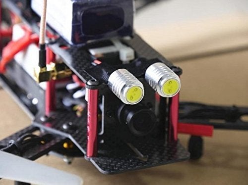 usmile RC Night Flying 12V 1.5W Super Bright RC LED Head Lights Drone LED Light Illuminator for Carbon Fiber Quadcopter Frame Multirotor QAV250 ZMR250 QAV180 ZMR180 FPV Quadcopter(4pcs) - Image 4