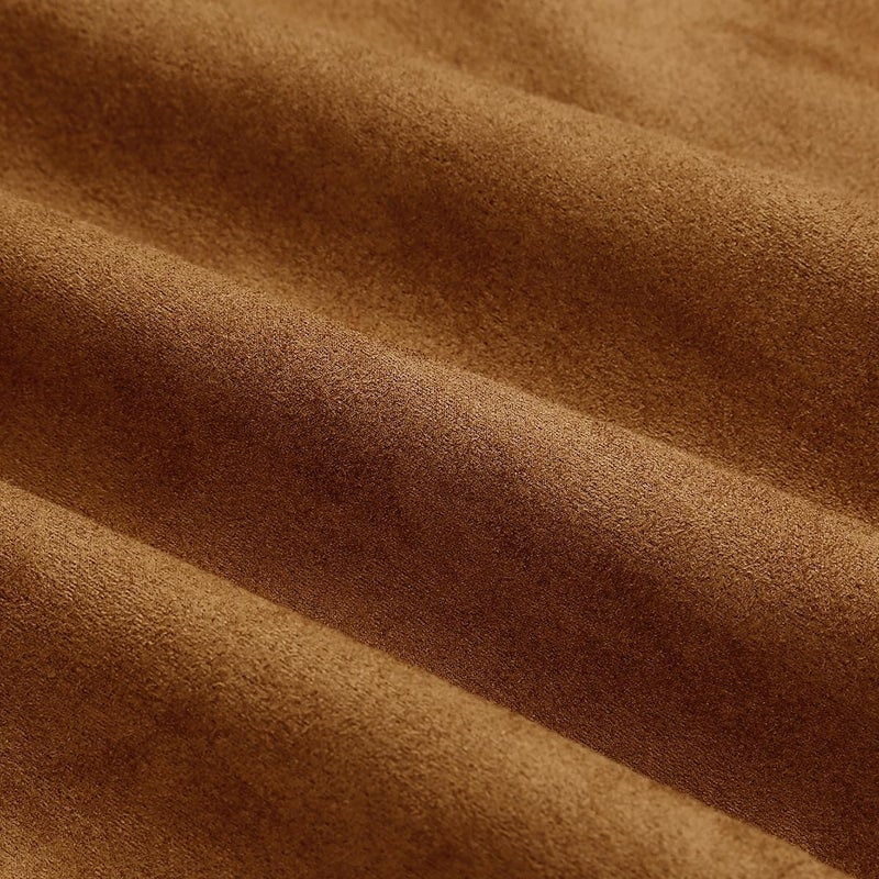 IDEALSANXUN Brown Suede Skirts for Women 2025 Fall Winter Fashion Outfits Corduroy Velvet High Waisted Bodycon Pencil Short Mini Skirt Casual Business Work Clothes(Suede Brown, M) - Image 4