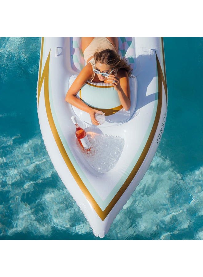 FUNBOY Giant Inflatable Yacht Convertible Pool Float, Luxury Float for Summer Pool Parties and Entertainment - Image 2