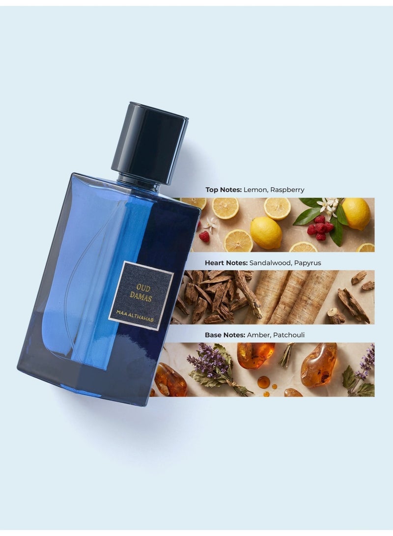ماء الذهب  | عود داماس |  أو دو بارفان | عطر عودي شرقي غني ثابت يدوم طويلاً | 75 مل | للرجال والنساء الذين يقدرون العمق والأناقة - Image 3