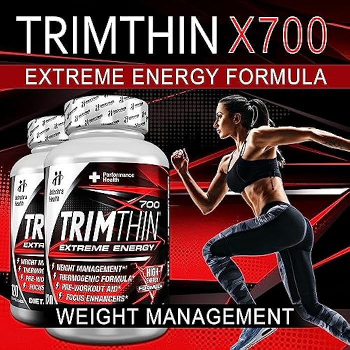 TrimThin® X700 Thermogenic Diet Pills with Maximum Energy Manufactured in USA 120 Capsules - Image 2