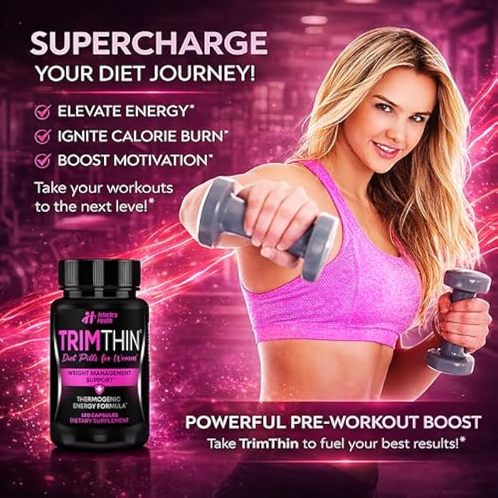 TrimThin Diet Pills for Women - NEW Thermogenic Energy Formula for Weight Management -Manufactured in the USA 120 Capsules - Image 5