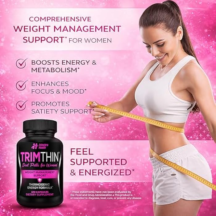 TrimThin Diet Pills for Women - NEW Thermogenic Energy Formula for Weight Management -Manufactured in the USA 120 Capsules - Image 4
