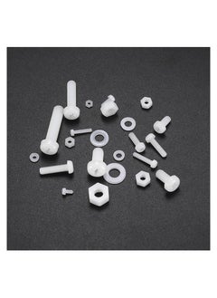 Generic 447 PCS White Nylon Plastic Pan Round Head Screws Bolts and Nuts and Gaskets, Metric Full Threaded Hex Head Screws Bolts and Nuts and Washers Assortment Set - M2/M2.5/M3/M4/M5/M6, for Home Repairs  - Image 4