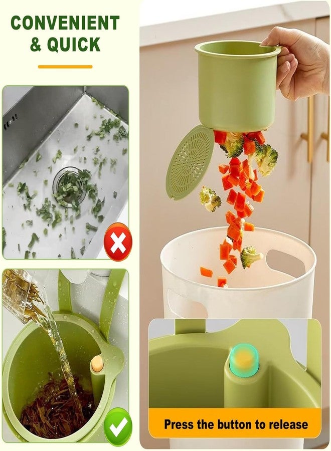 Qutipek Kitchen Sink Strainer Basket Double Layer Sink Drainer Basket Food Waste Filter Easy to Clean Sink Filter - Prevents Clogs - Image 3