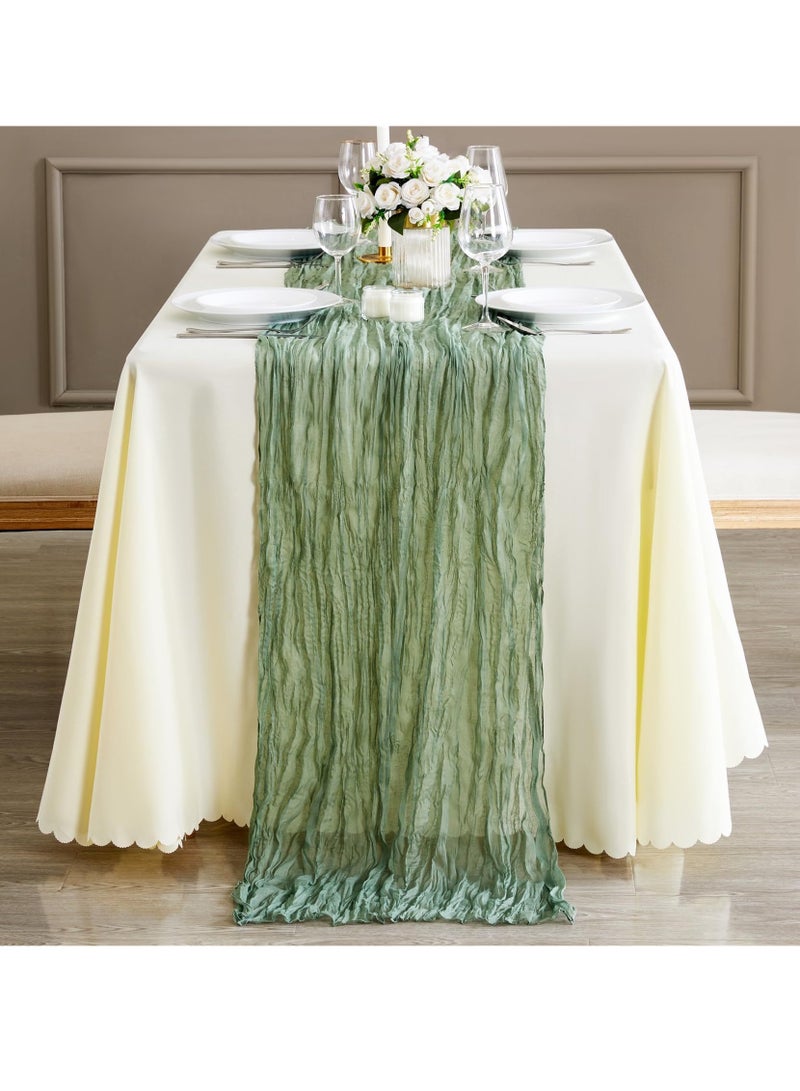 Green Translucent Chessboard Table Runner – 90×300CM Wedding, Bridal Shower & Party Decoration - Image 2